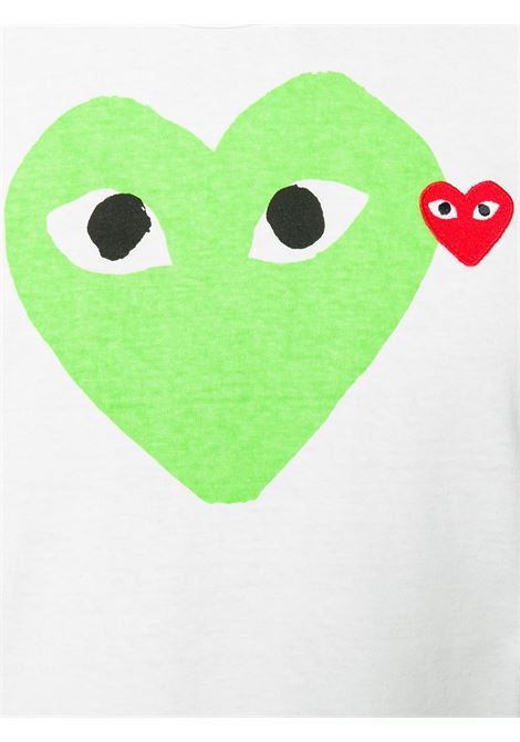 red emblem knit t-shit COMME DES GARÇONS PLAY | AX-T106-0513